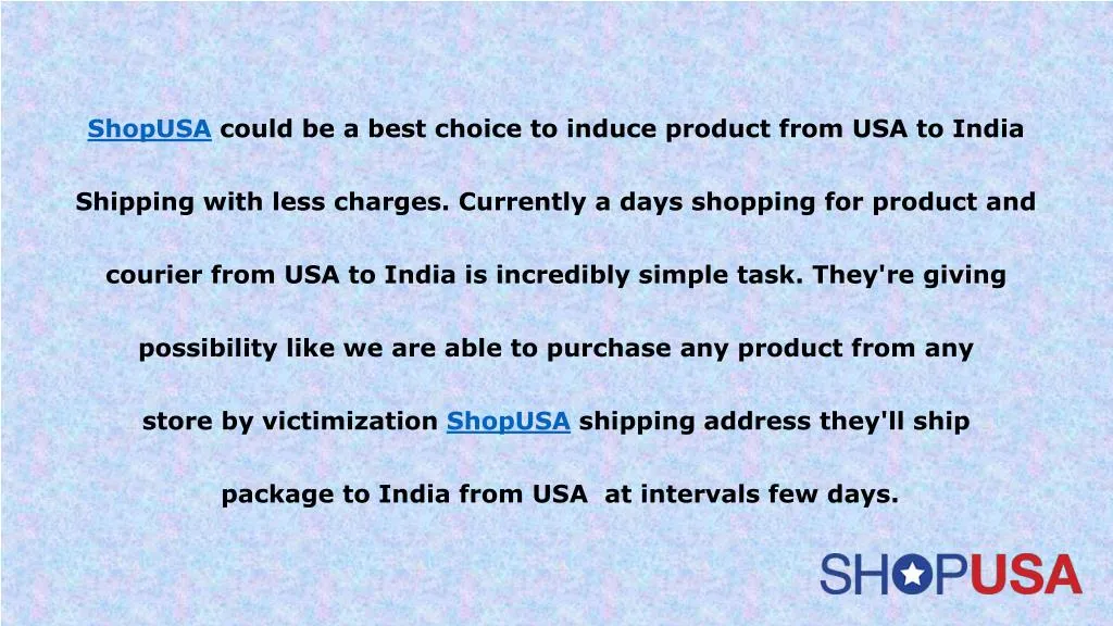 shopusa could be a best choice to induce product