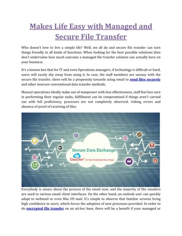 Makes Life Easy with Managed and Secure File Transfer