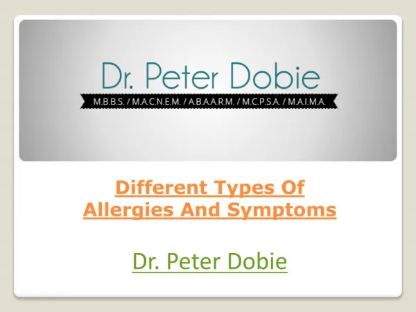 Different Types Of Allergies And Symptoms