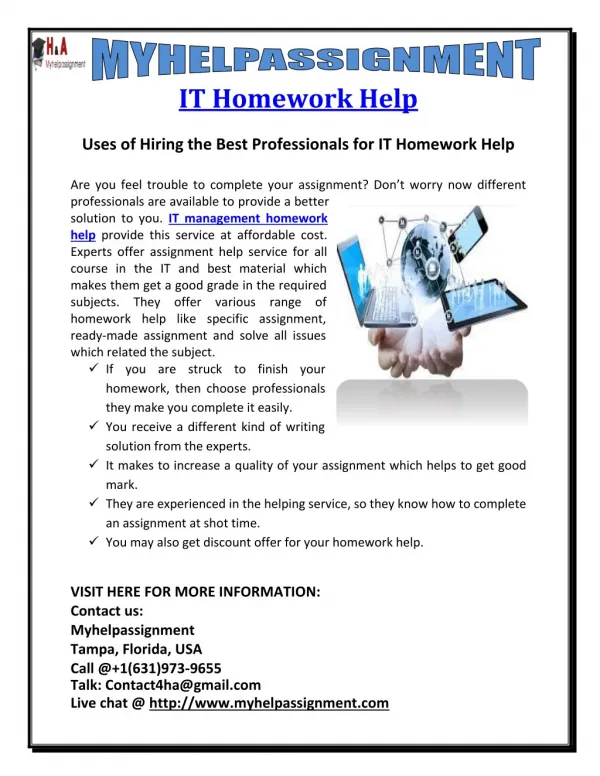 IT homework help