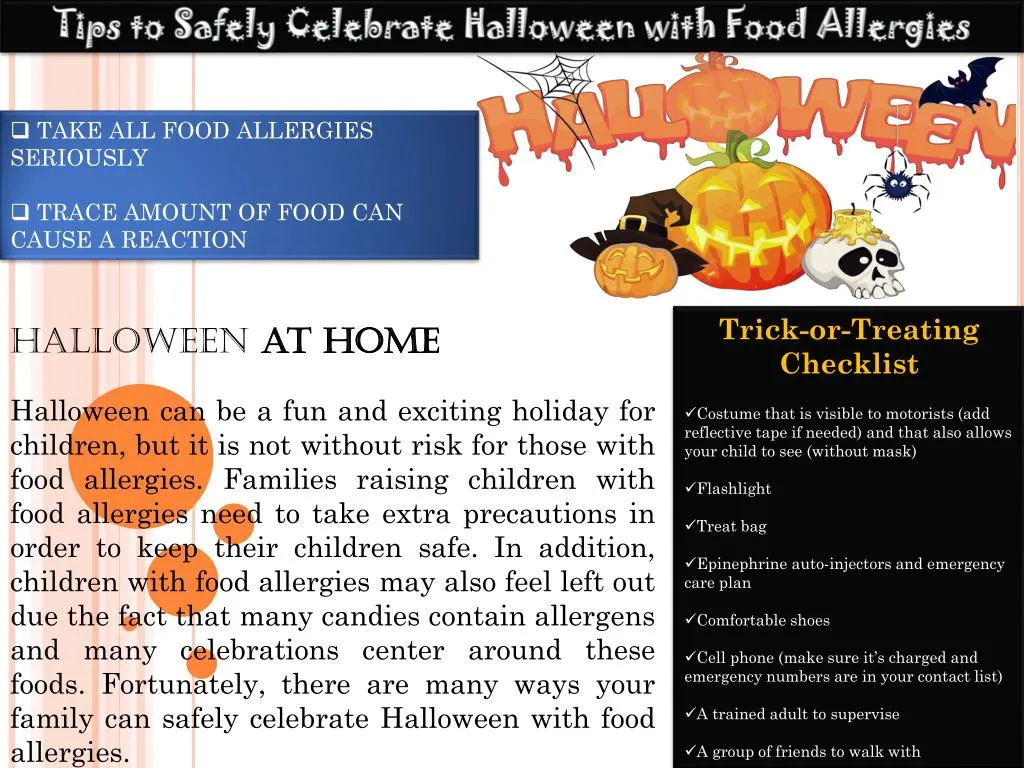 tips to safely celebrate halloween with food