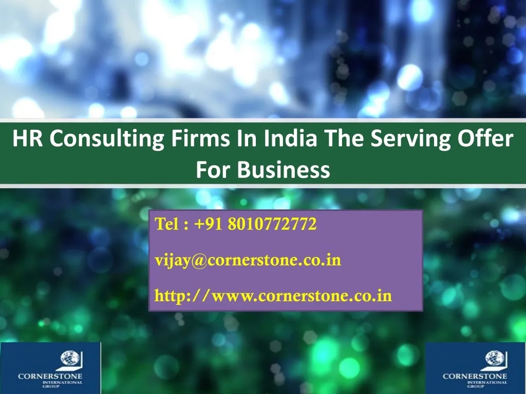 hr consulting firms in india the serving offer