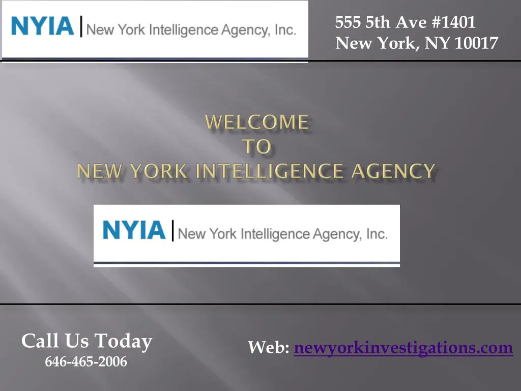 welcome to new york intelligence agency