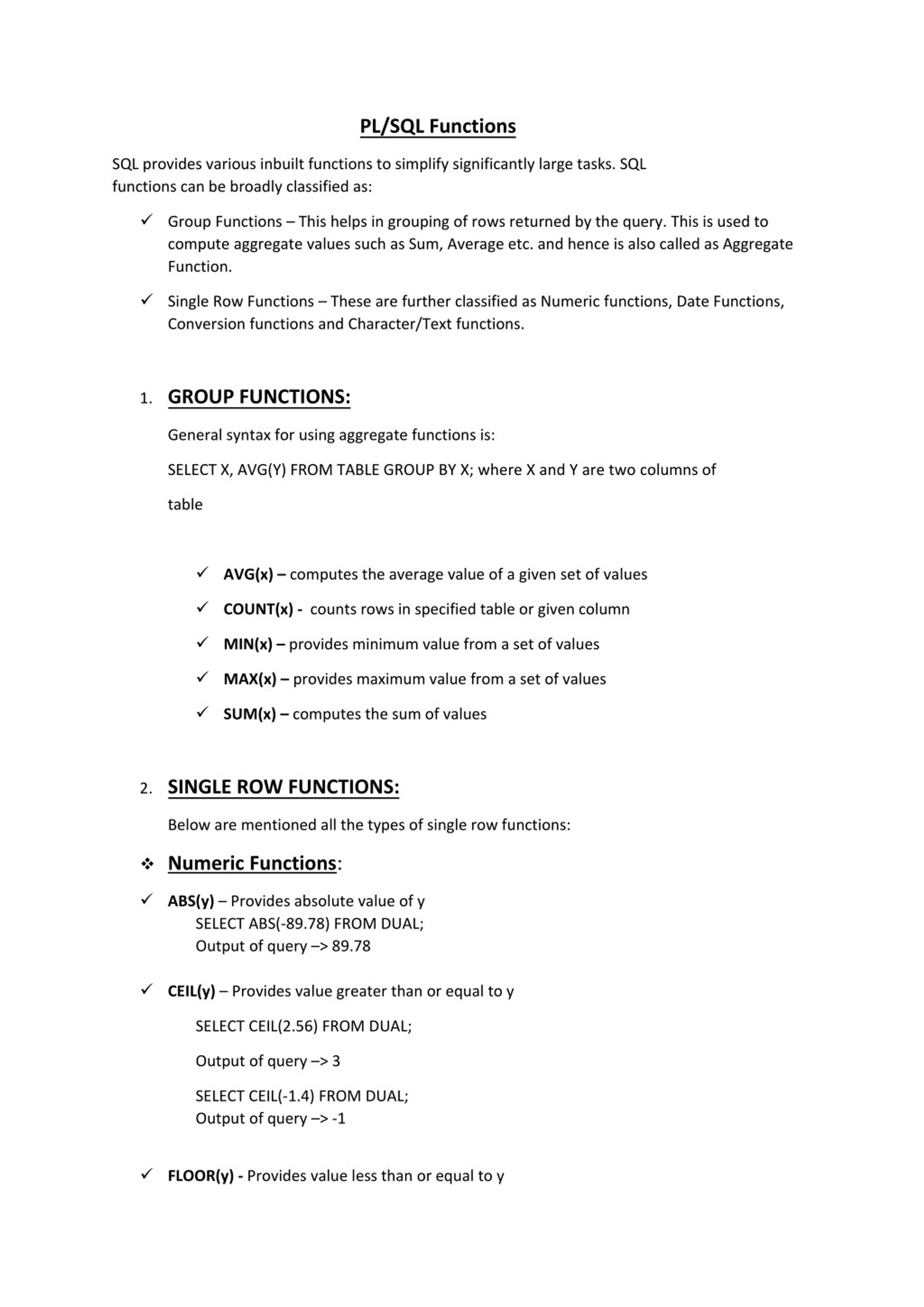 PPT - Basic PL/SQL functions PowerPoint Presentation, free download ...