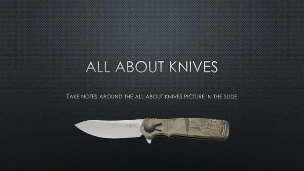 All about knives Rules and Basic