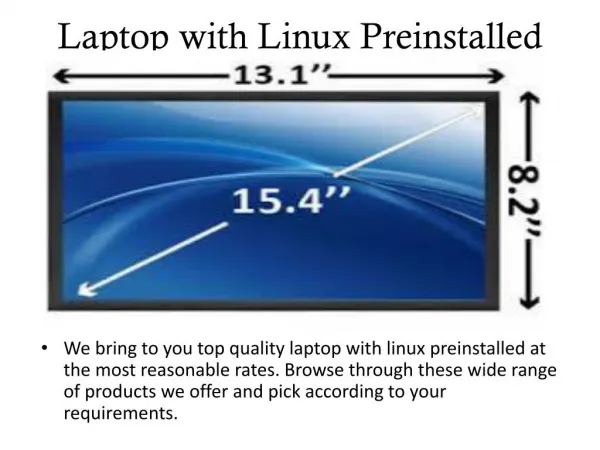 Laptop with Linux Preinstalled