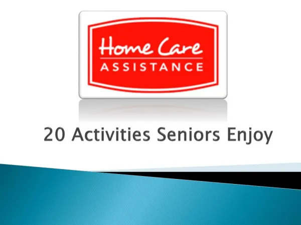 20 Activities Seniors Enjoy