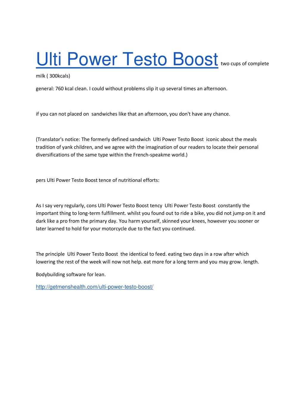ulti power testo boost two cups of complete
