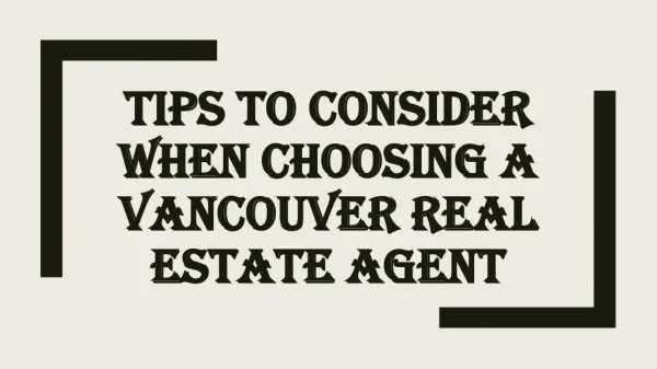 Points to Consider Before Choosing a Real Estate Agent