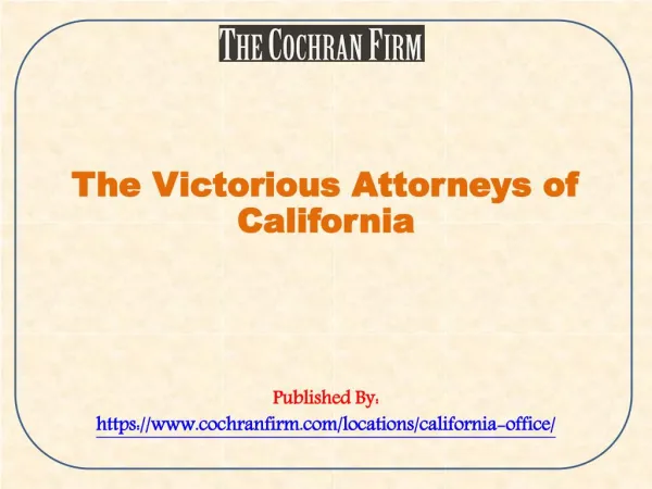 The Victorious Attorneys of California