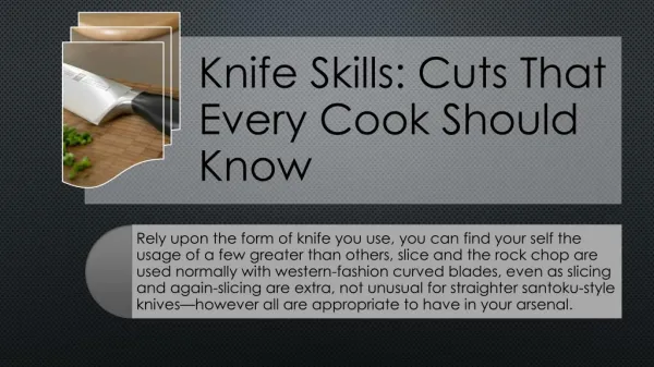 TYPES OF CUTS YOU SHOULD KNOW