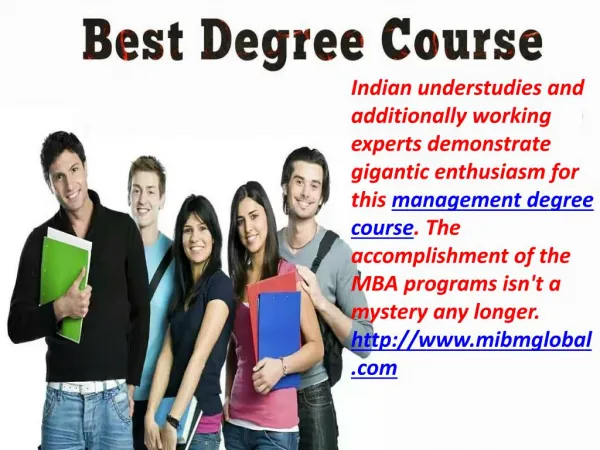 Management degree course MIBM GLOBAL