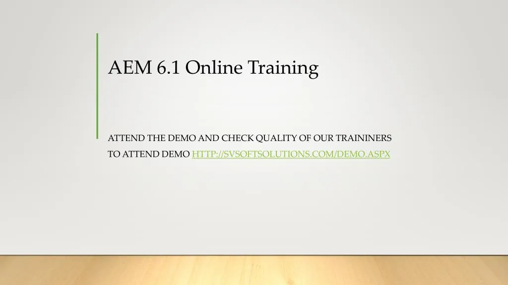 aem 6 1 online training
