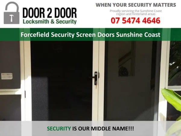 Forcefield Security Screen Doors Sunshine Coast