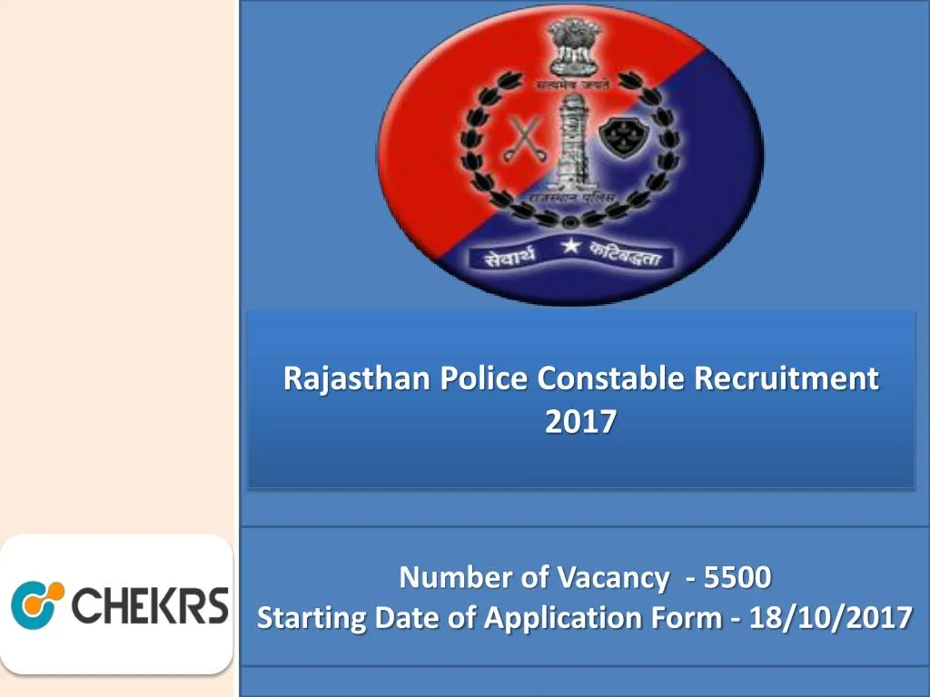 rajasthan police constable recruitment 2017