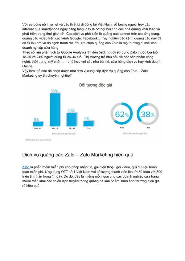 Zalo Ads - Dịch vụ quảng cáo Zalo hiệu quả