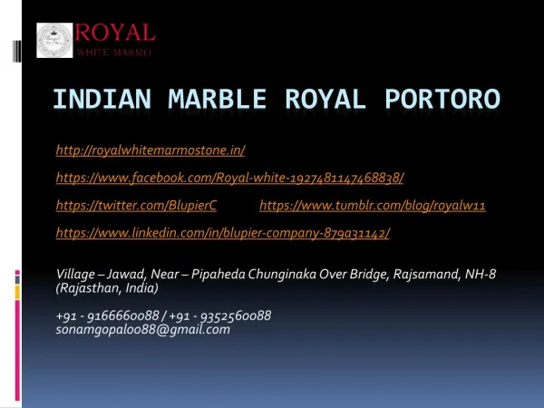 Indian Marble Royal Portoro