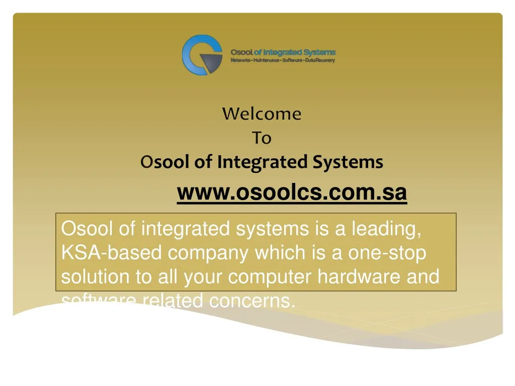 sool of integrated systems www osoolcs com sa