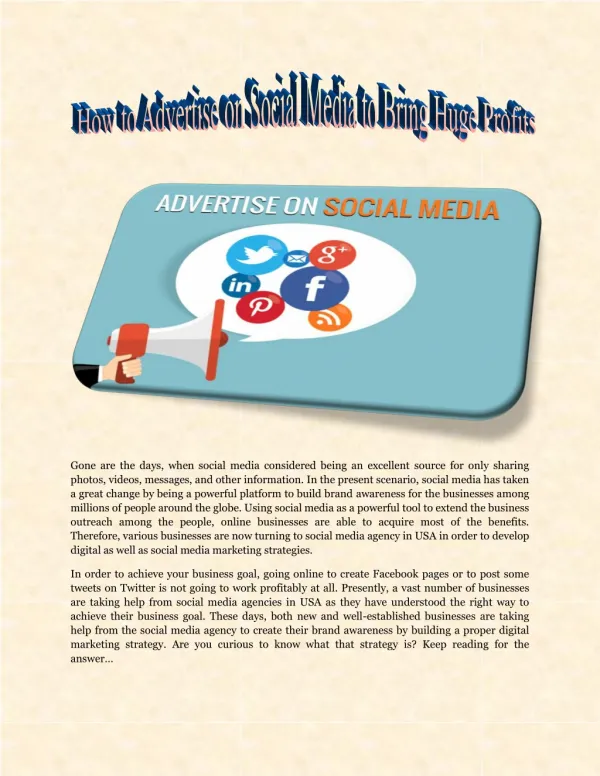How to Advertise on Social Media to Bring Huge Profits