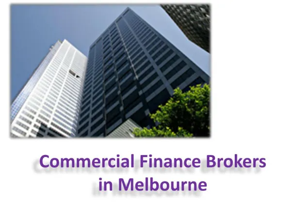Commercial Finance Broker Melbourne