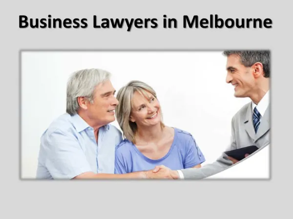 Business Lawyer Melbourne