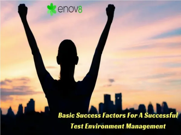 Basic Success Factors For A Successful Test Environment Management