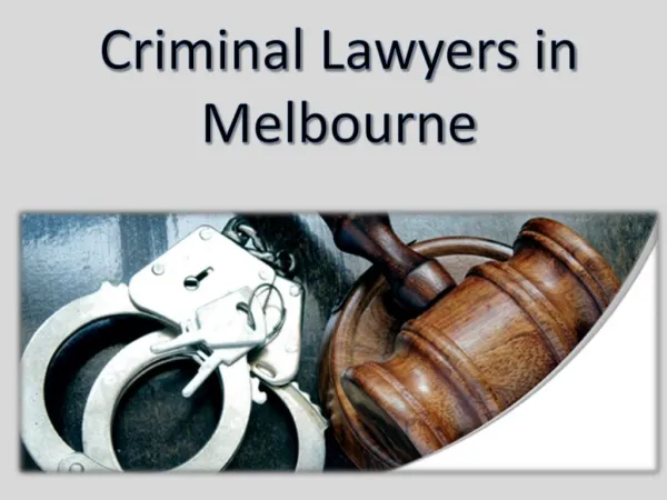 Criminal Lawyer Melbourne