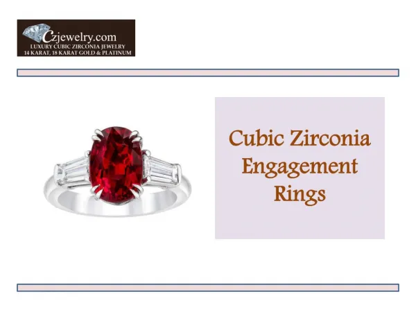 Cubic Zirconia Jewelry - Cubic Zirconia Engagement Rings