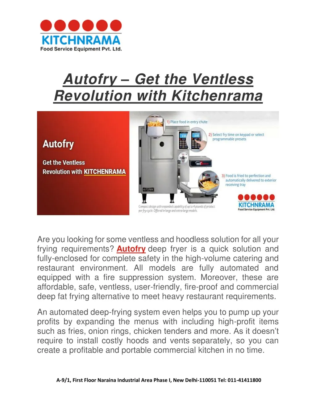 autofry get the ventless revolution with