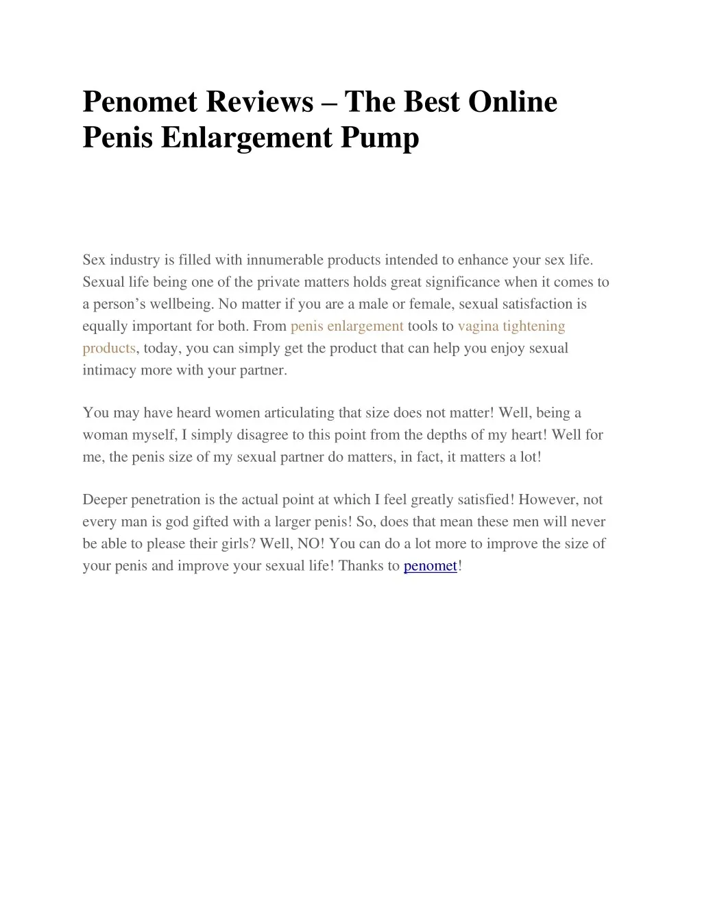 penomet reviews the best online penis enlargement