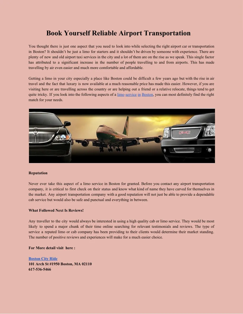 book yourself reliable airport transportation