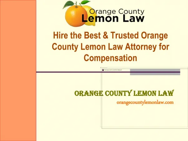 Ppt Looking For An Orange County Lemon Attorney Things To Know