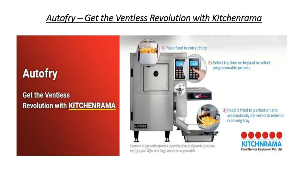 autofry get the ventless revolution with kitchenrama