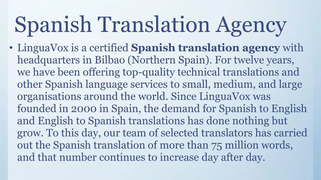 spanish translation agency