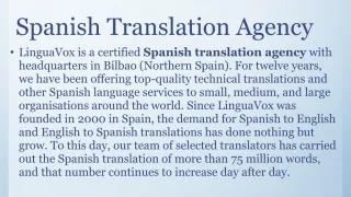 Spanish Translation Agency