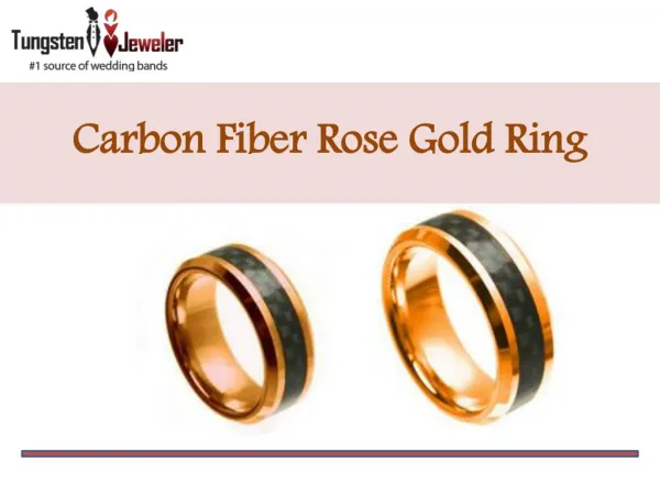 Tungsten Rings - Carbon Fiber Rose Gold Ring
