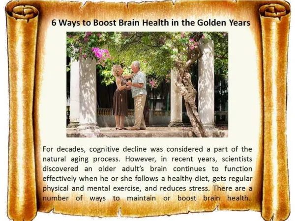 6 Ways to Boost Brain Health in the Golden Years