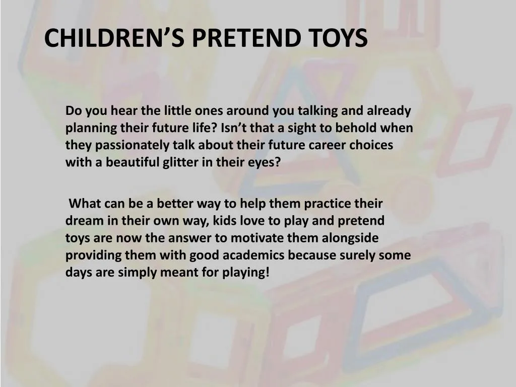 children s pretend toys