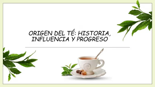 Origen del té- historia, influencia y progreso