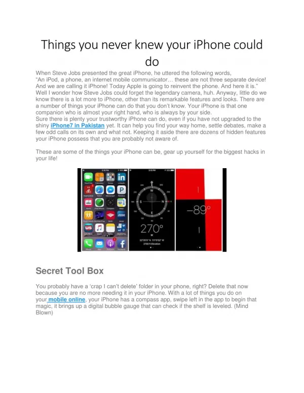 Things you never knew your iPhone could do