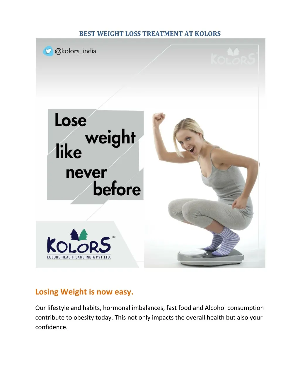 best weight loss treatment at kolors