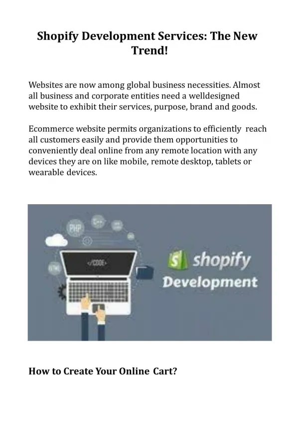 Shopify Development Services: The New Trend!