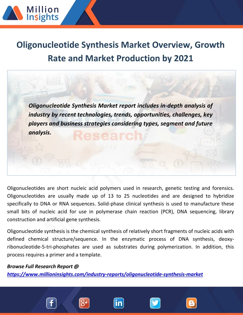 oligonucleotide synthesis market overview growth