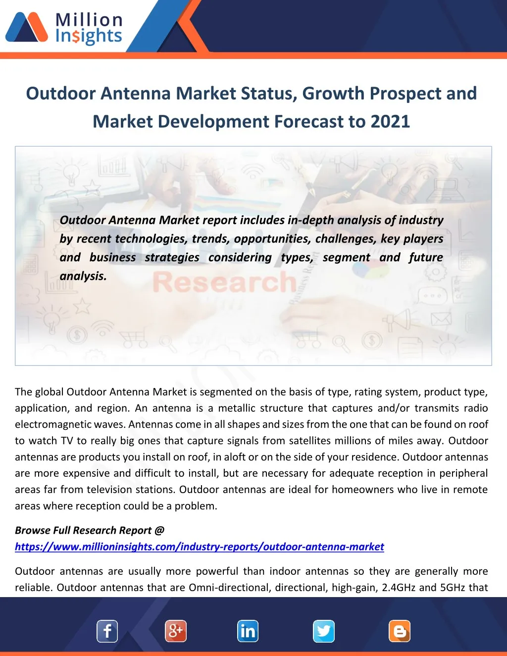 outdoor antenna market status growth prospect