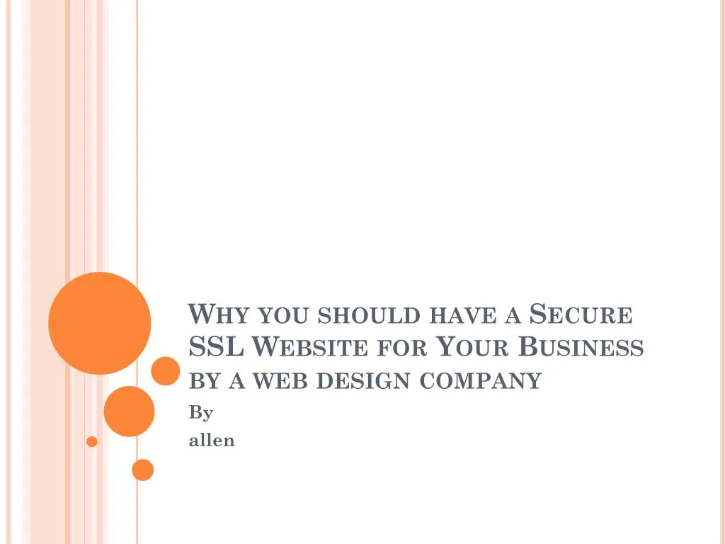 why you should have a secure ssl website for your business by a web design company