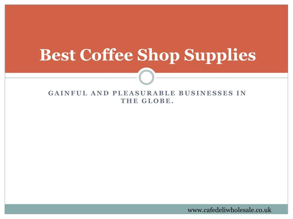 best coffee shop supplies