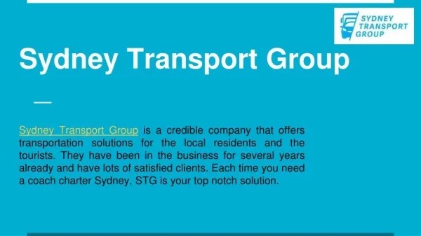 Sydney Transport Group http://transportgroup.com.au/