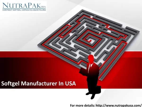 Softgel Manufacturer In USA