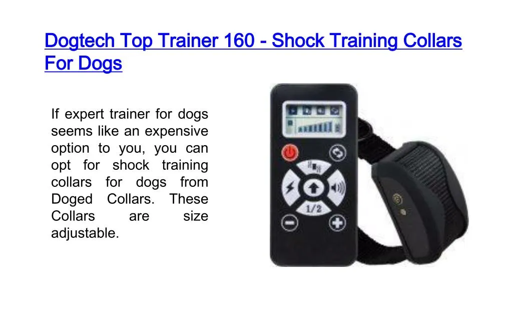 dogtech top trainer 160 shock training collars