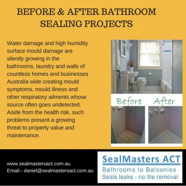 BEFORE & AFTER BATHROOM SEALING PROJECTS